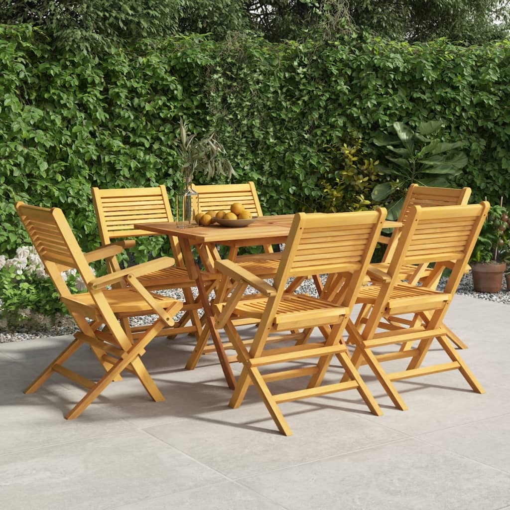 vidaXL Folding Garden Chairs 8 pcs 55x62x90 cm Solid Wood Teak