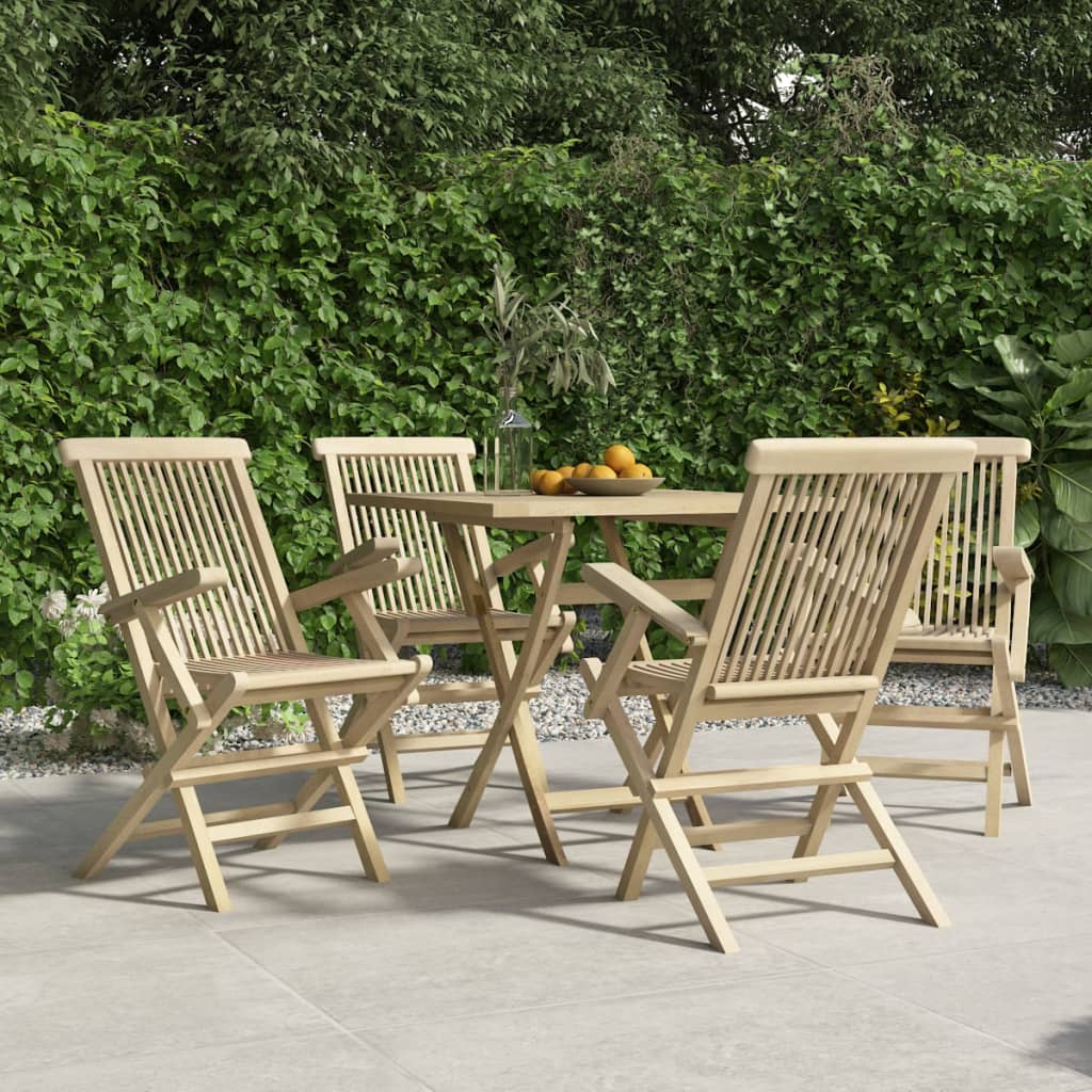 vidaXL Folding Garden Chairs 8 pcs 55x62x90 cm Solid Wood Teak