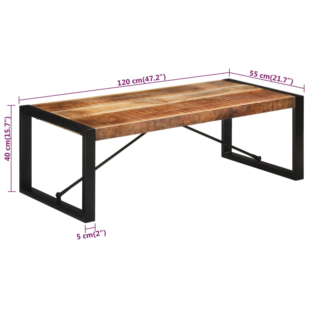 vidaXL Dining Table 180x90x75 cm Solid Wood Mango