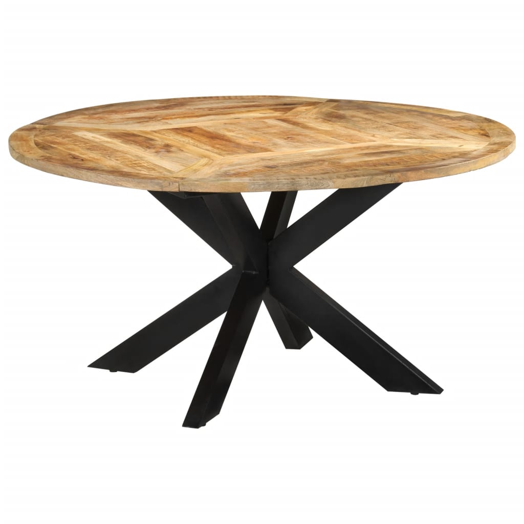 vidaXL Dining Table ��150x76 cm Solid Rough Wood Mango