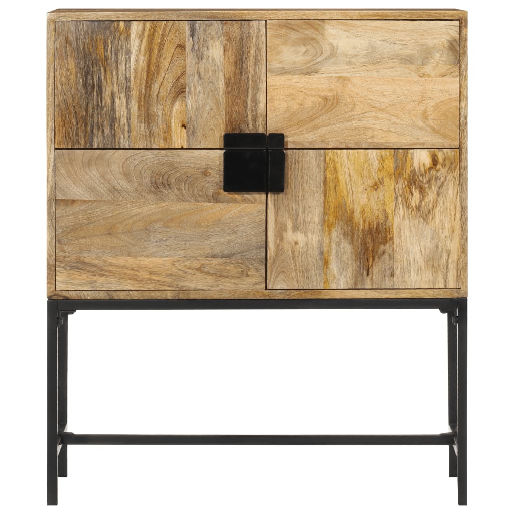 vidaXL Highboard 80x30x95 cm Solid Rough Wood Mango