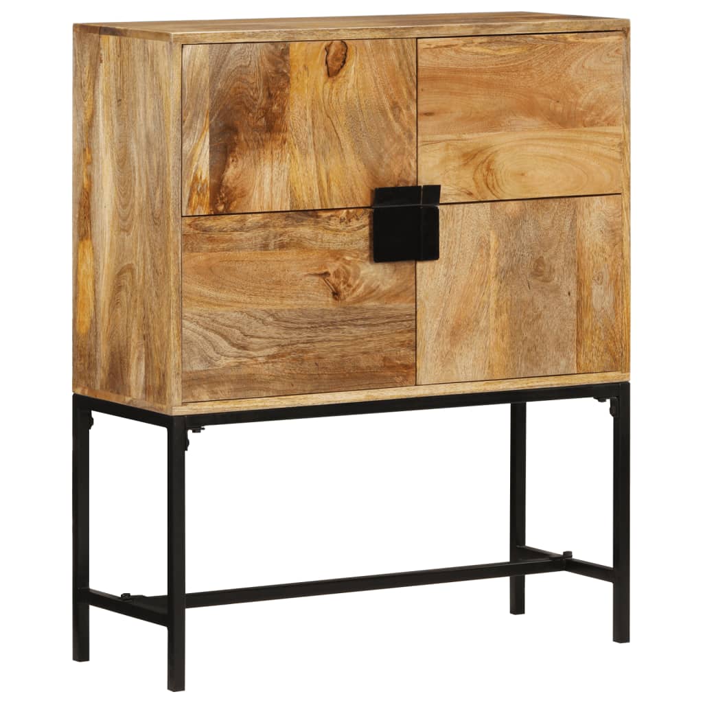 vidaXL Highboard 80x30x95 cm Solid Rough Wood Mango