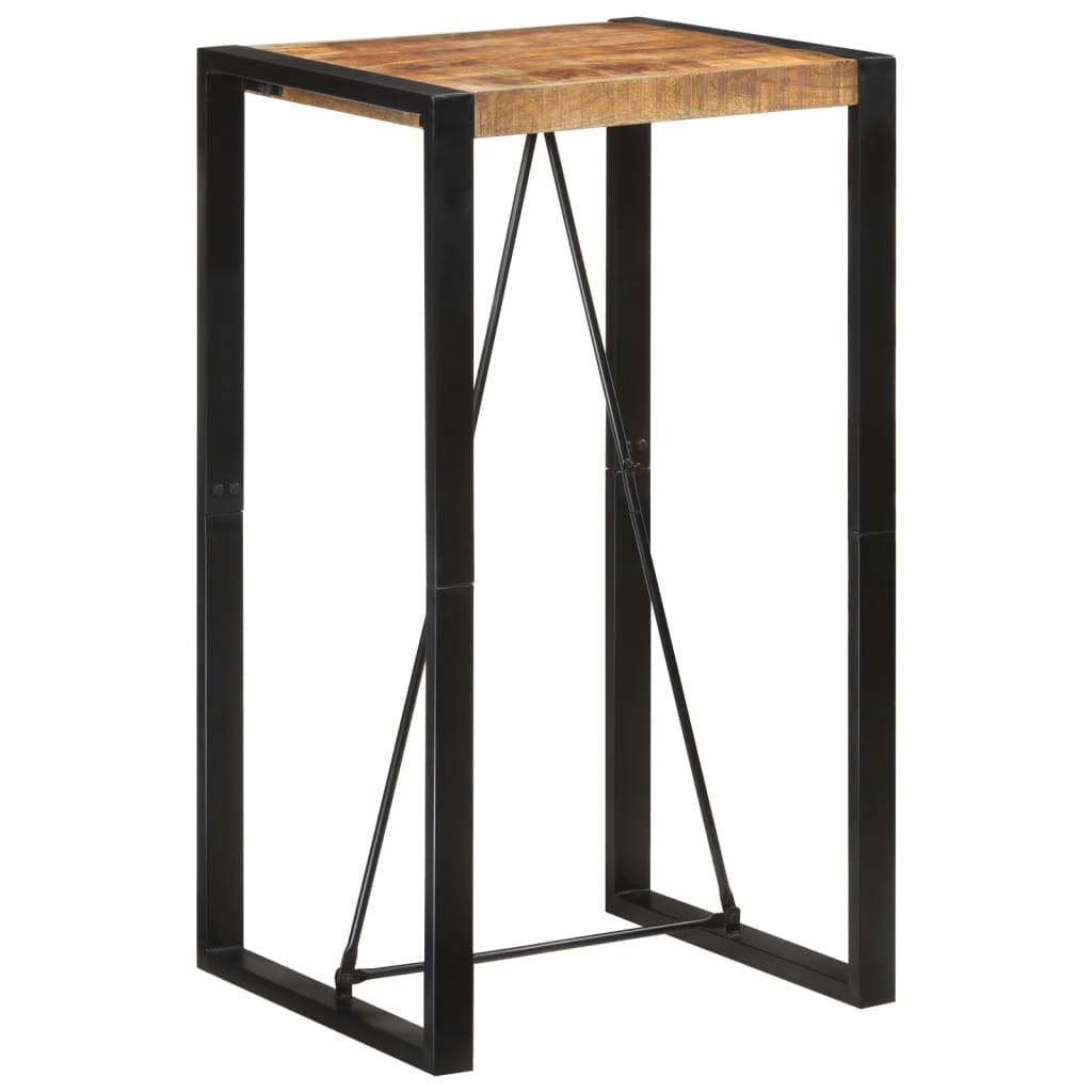 vidaXL Bar Table 110x55x110 cm Solid Rough Wood Mango