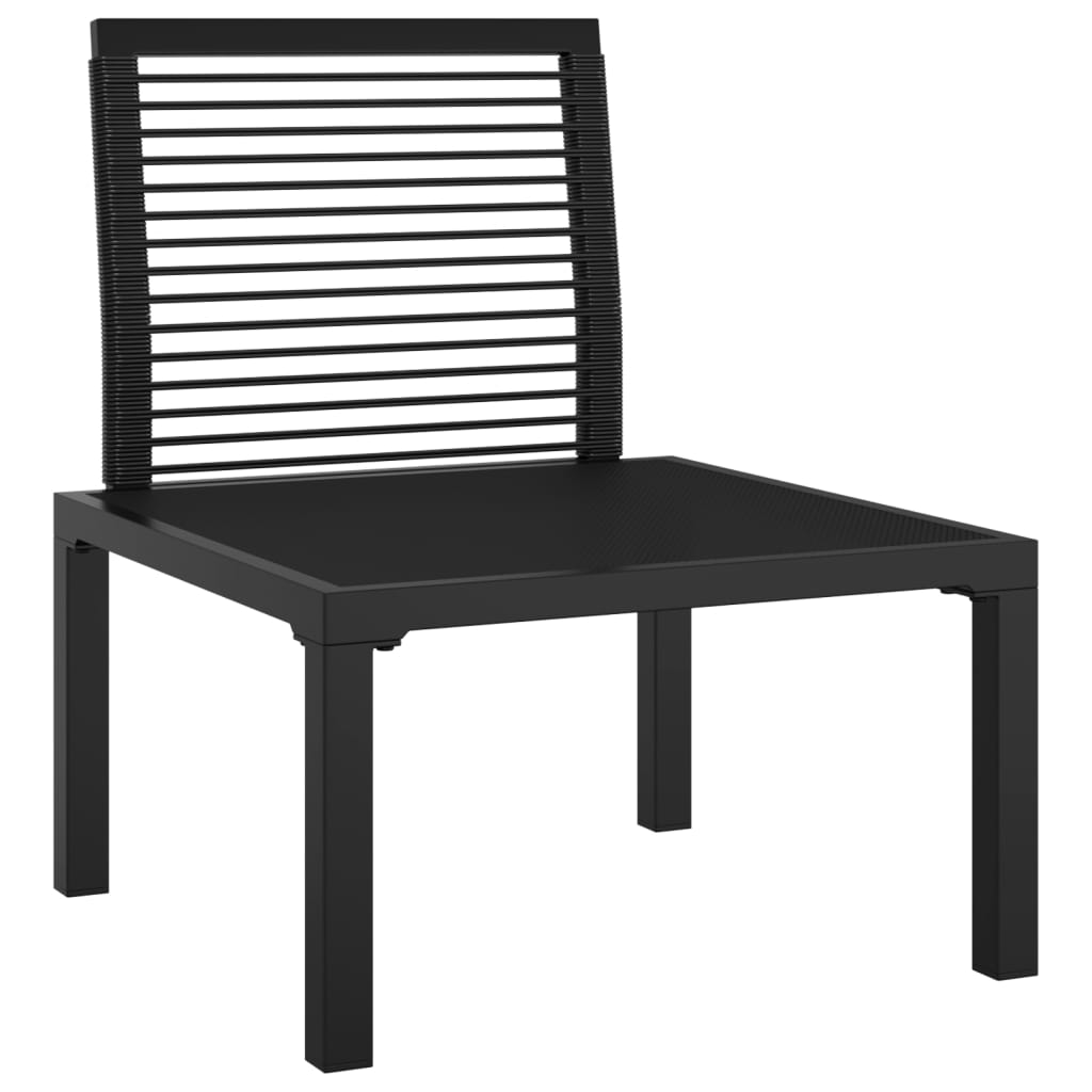 vidaXL Garden Chair with Cushions Black and Grey Poly Rattan