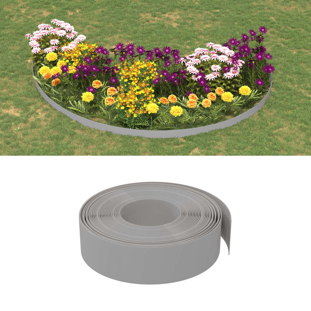 vidaXL Garden Edging Black 10 m 15 cm Polyethylene