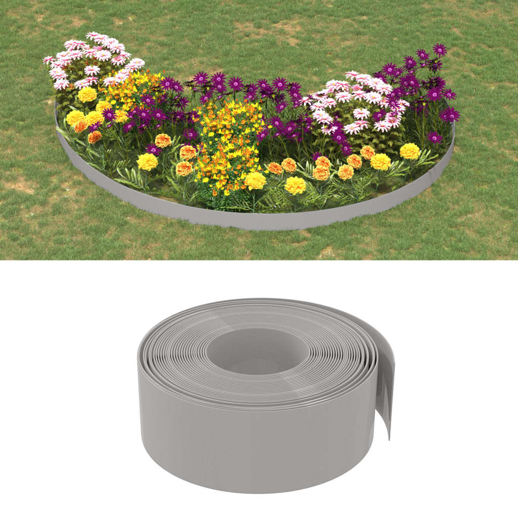 vidaXL Garden Edging Black 10 m 15 cm Polyethylene