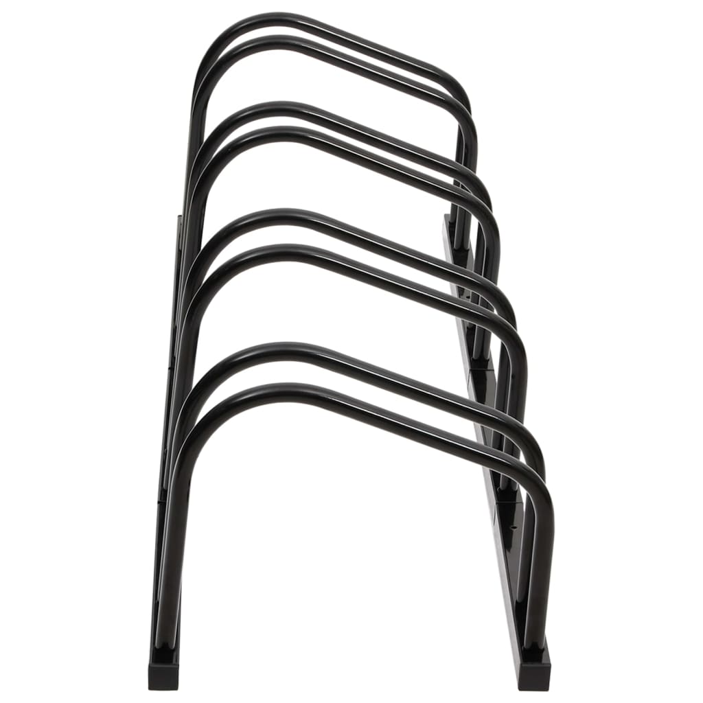 vidaXL Bike Rack for 5 Bikes Black Steel