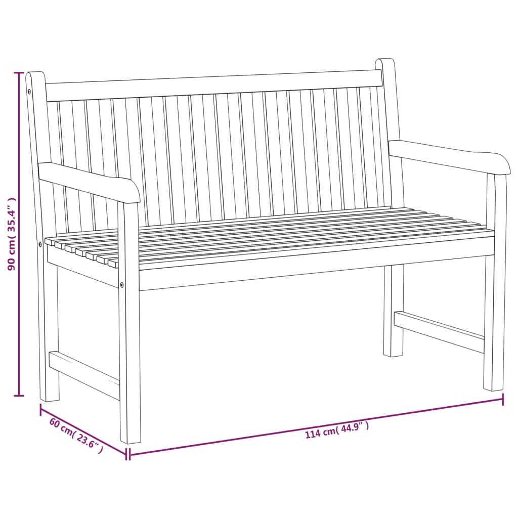 vidaXL 3 Piece Garden Dining Set Solid Wood Teak