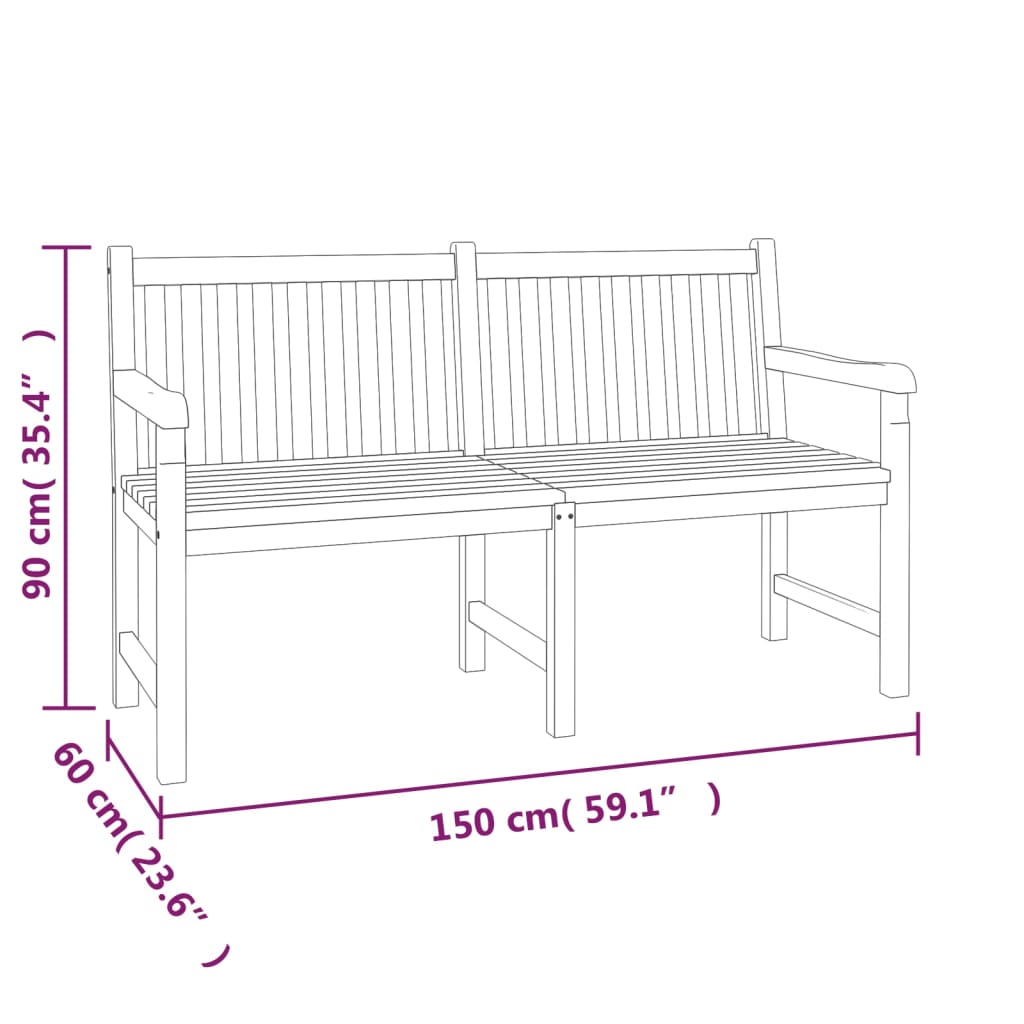 vidaXL 3 Piece Garden Dining Set Solid Wood Teak