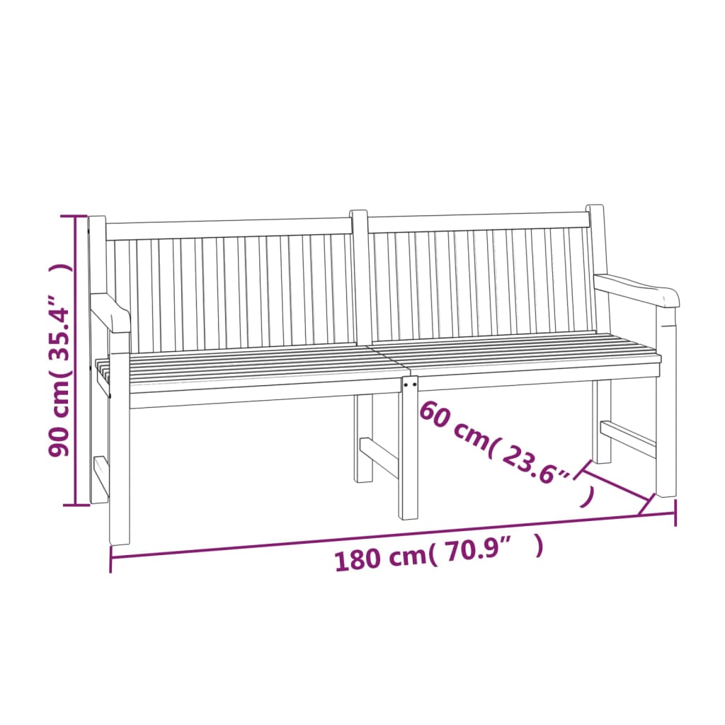 vidaXL 3 Piece Garden Dining Set Solid Wood Teak