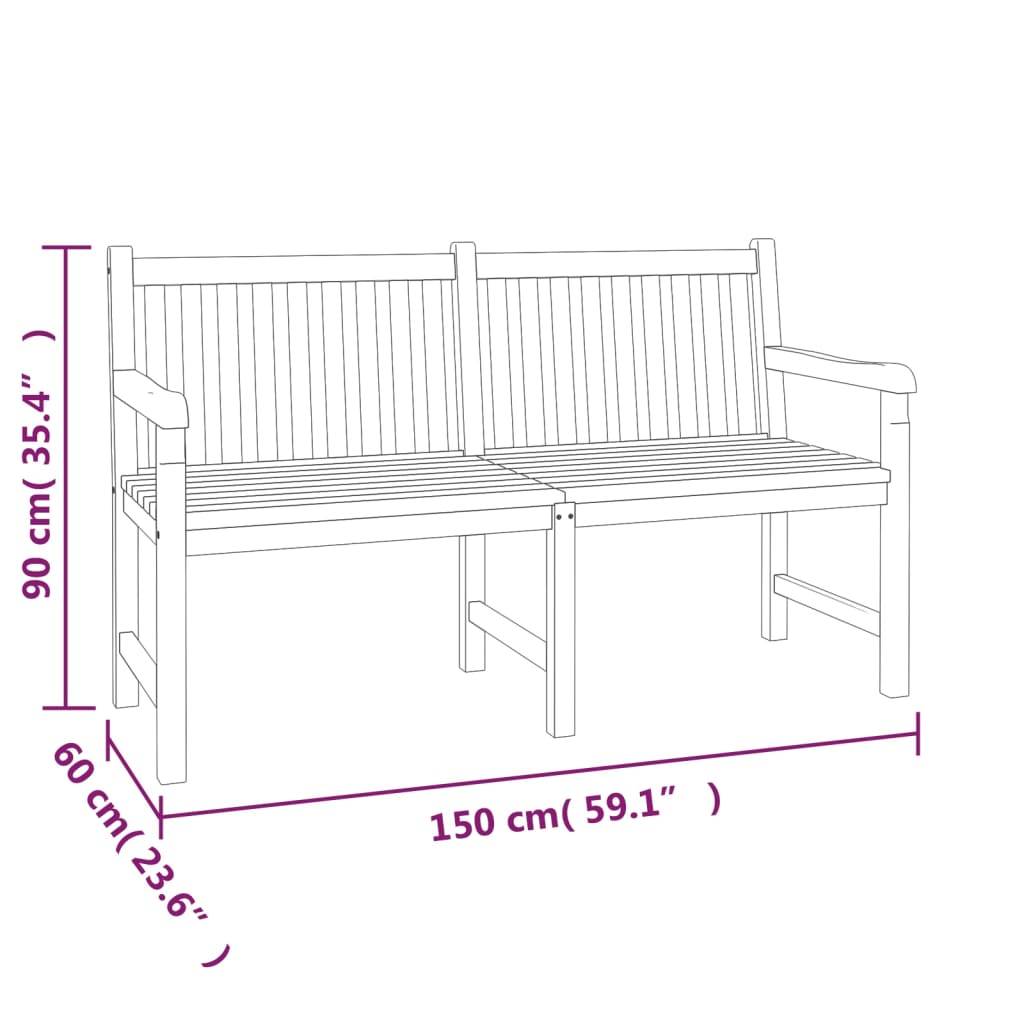 vidaXL 5 Piece Garden Dining Set Solid Wood Teak
