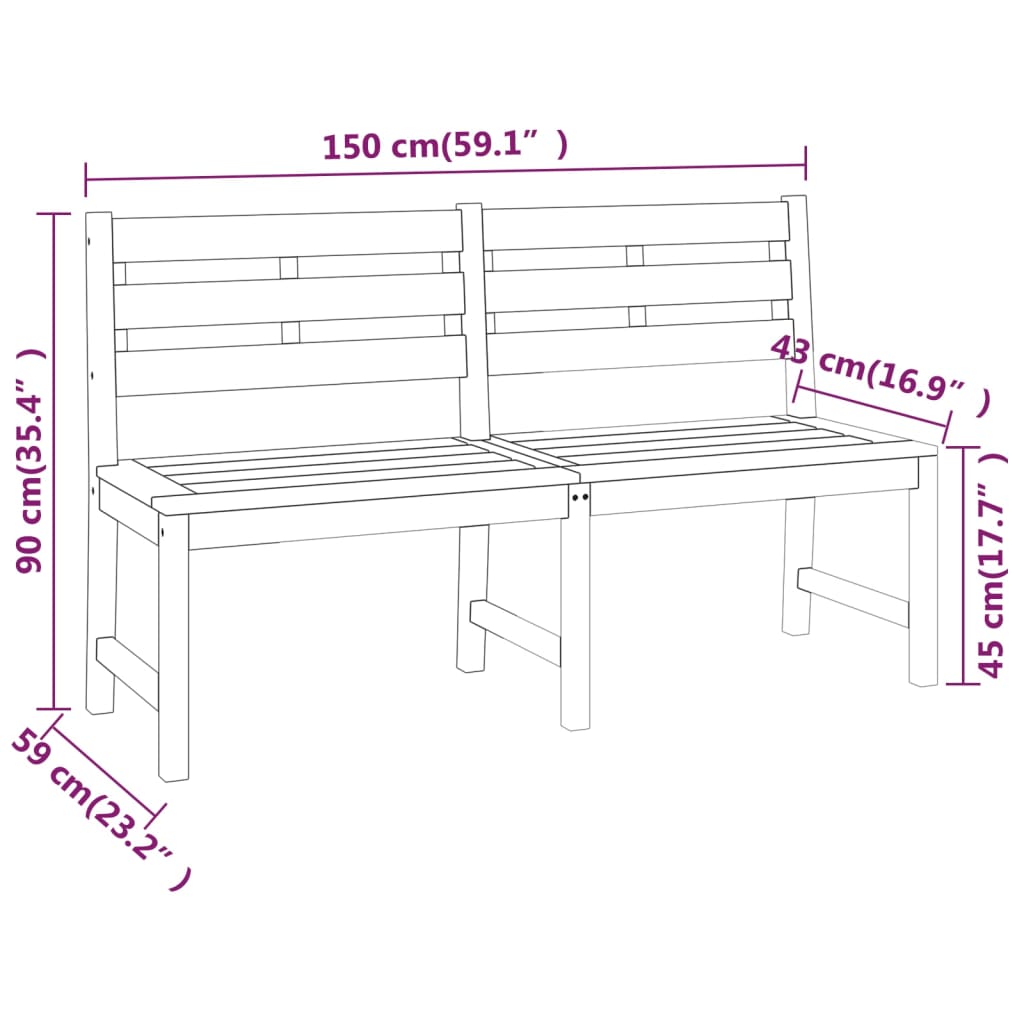 vidaXL 3 Piece Garden Dining Set Solid Wood Teak