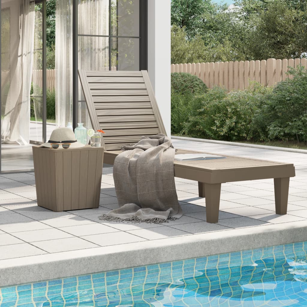 vidaXL Sun Lounger Black 155x58x83 cm Polypropylene