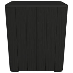 vidaXL Garden Table with Removable Lid Black Polypropylene