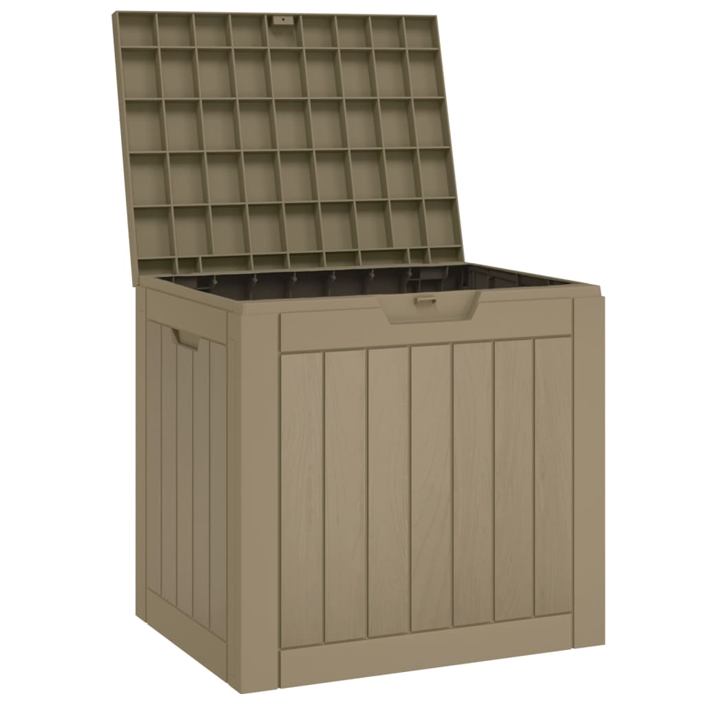 vidaXL Garden Storage Box Black 55.5x43x53 cm Polypropylene