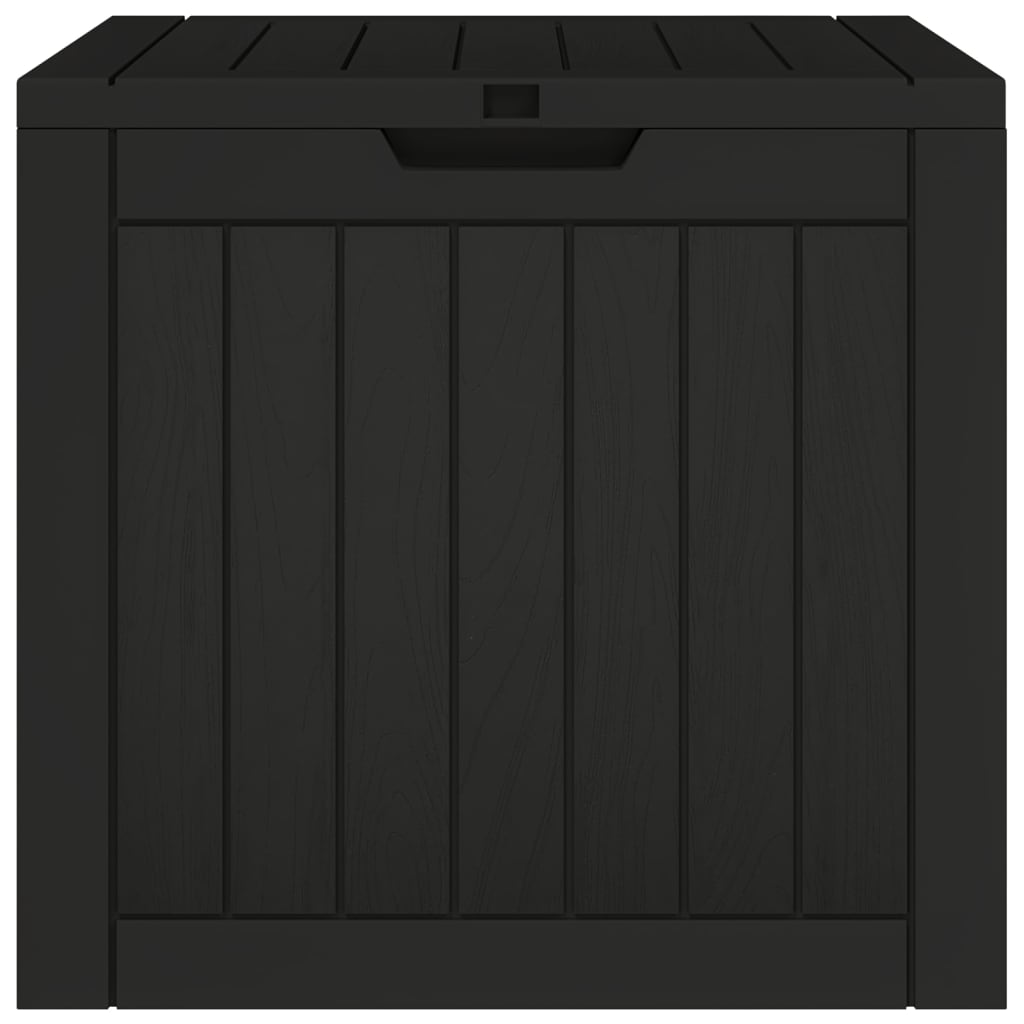 vidaXL Garden Storage Box Black 55.5x43x53 cm Polypropylene