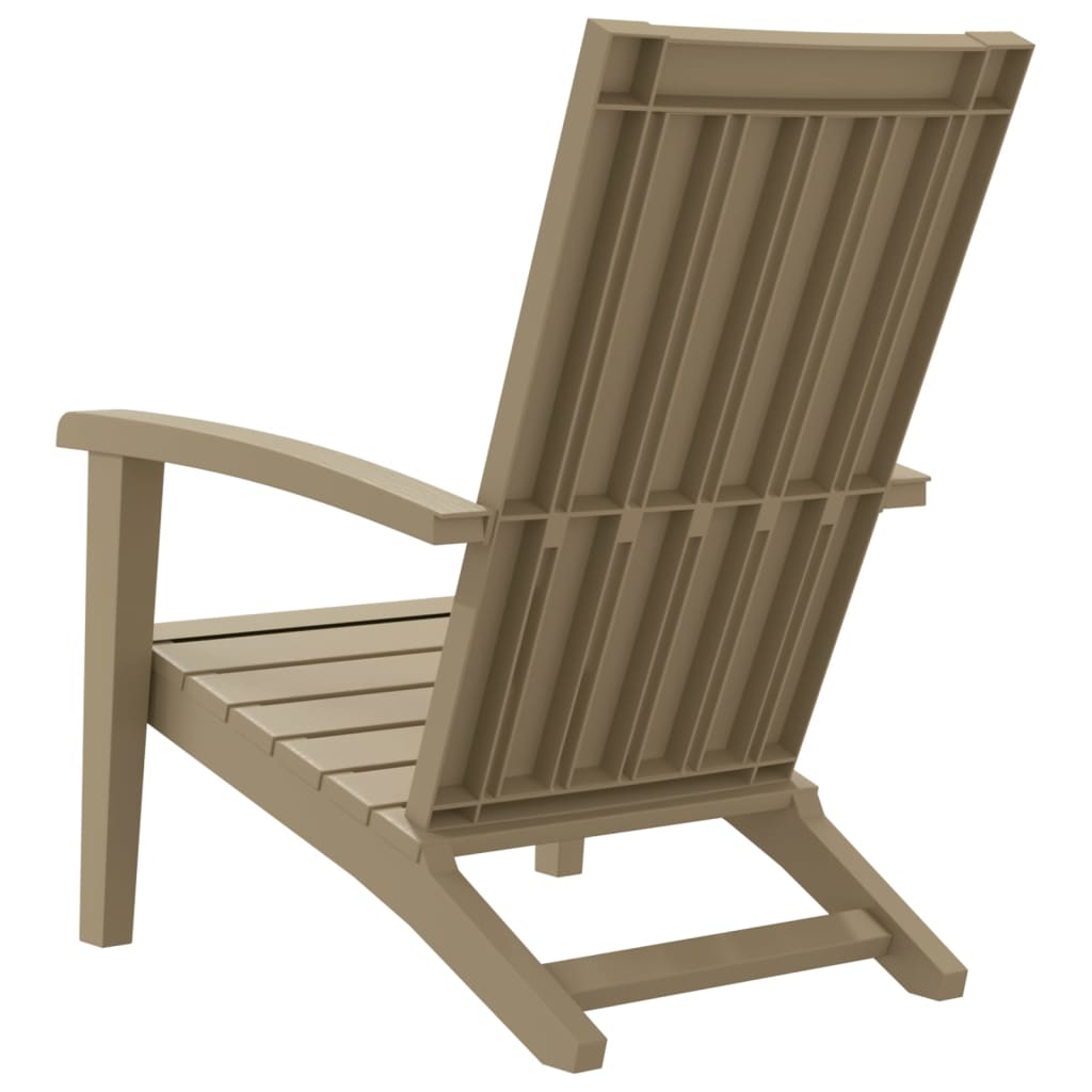 vidaXL Garden Adirondack Chair Black Polypropylene