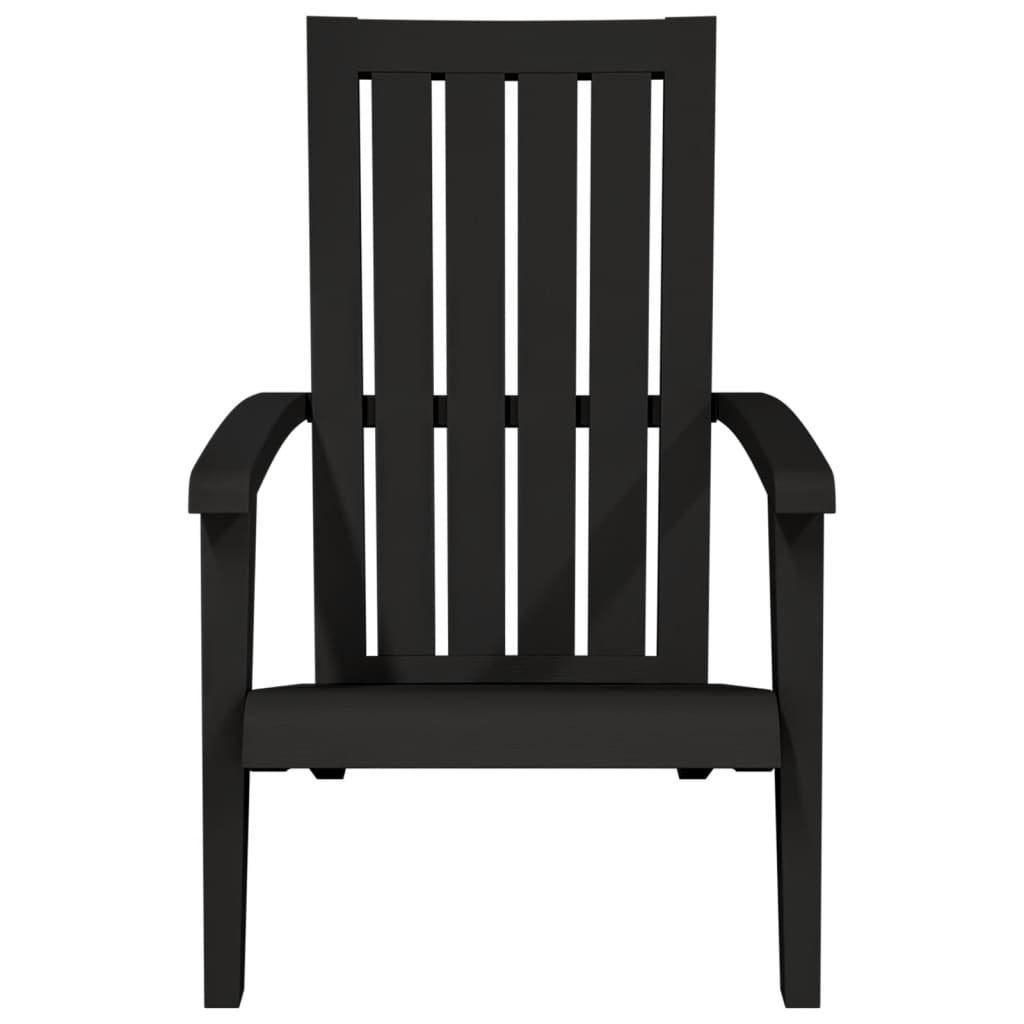 vidaXL Garden Adirondack Chairs 2 pcs Black Polypropylene