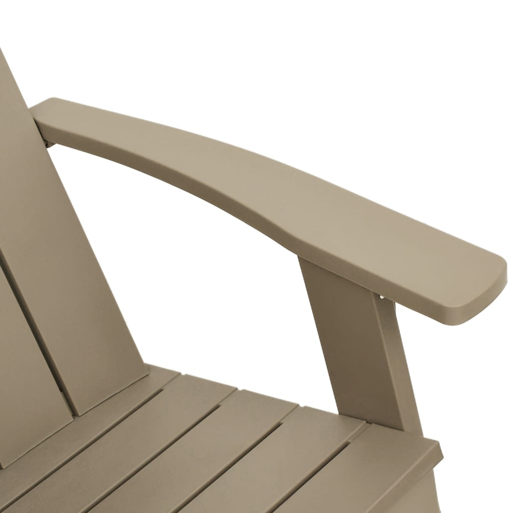 vidaXL Garden Adirondack Chair Light Brown 75x88.5x89.5cm Polypropylene