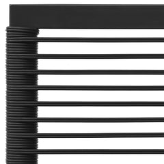 vidaXL 7 Piece Garden Lounge Set Black and Grey Poly Rattan