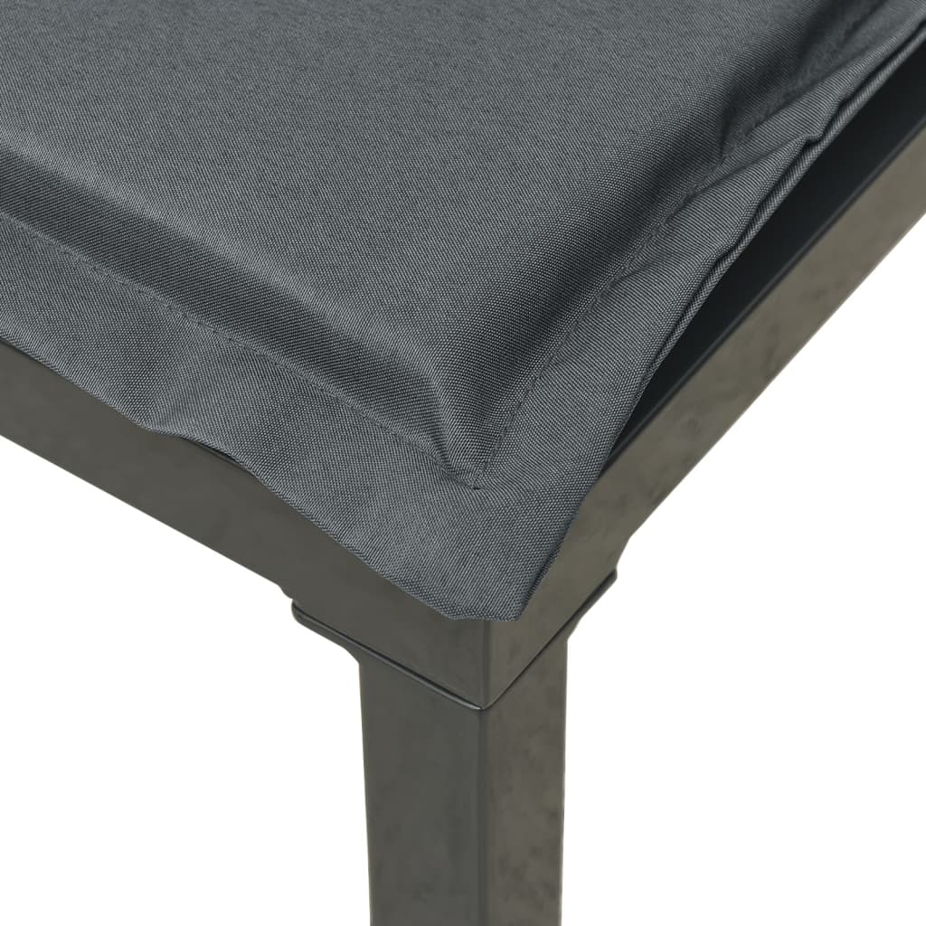 vidaXL 7 Piece Garden Lounge Set Black and Grey Poly Rattan