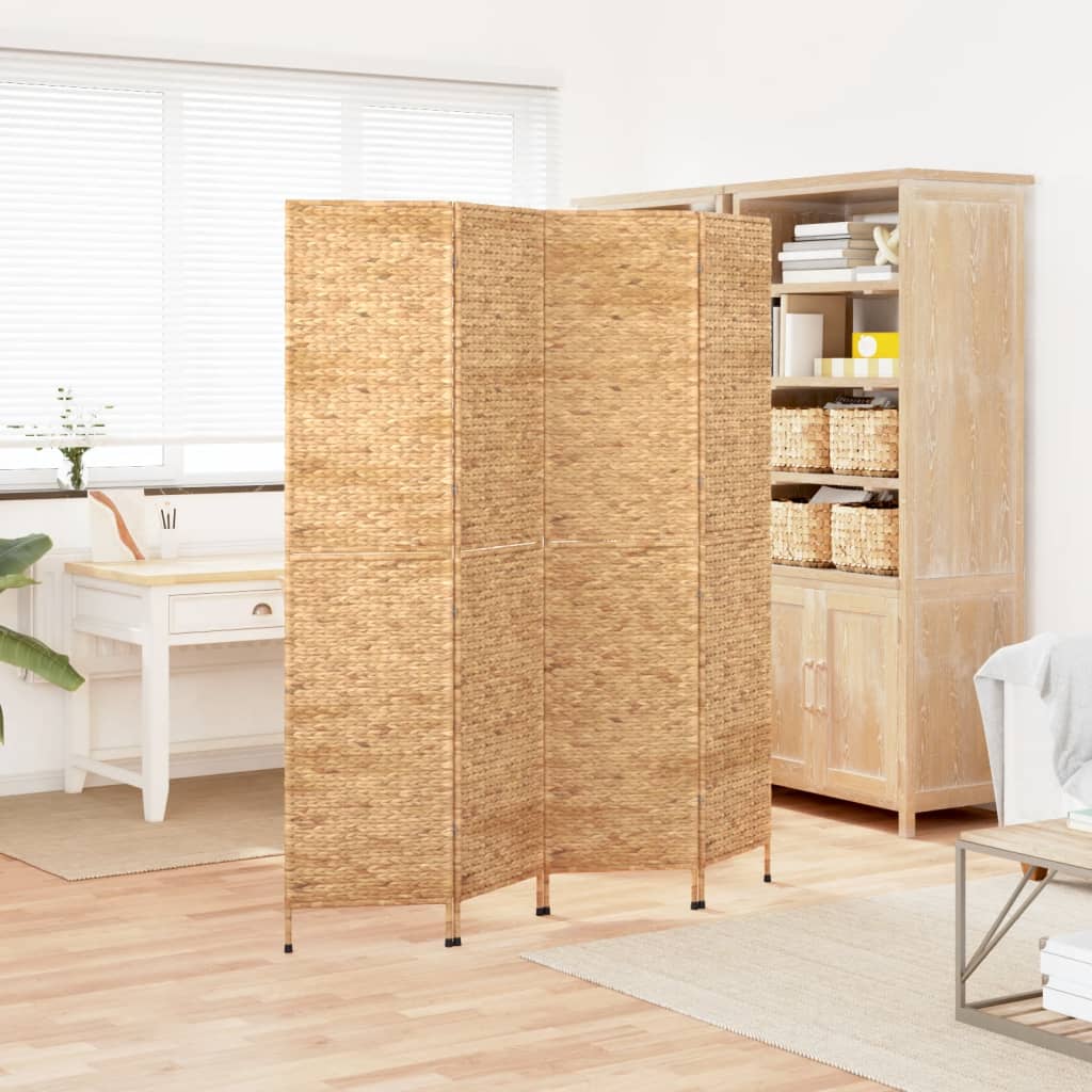 vidaXL Room Divider 5-Panel 205x180 cm Water Hyacinth