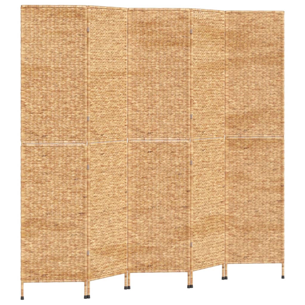 vidaXL Room Divider 5-Panel 205x180 cm Water Hyacinth