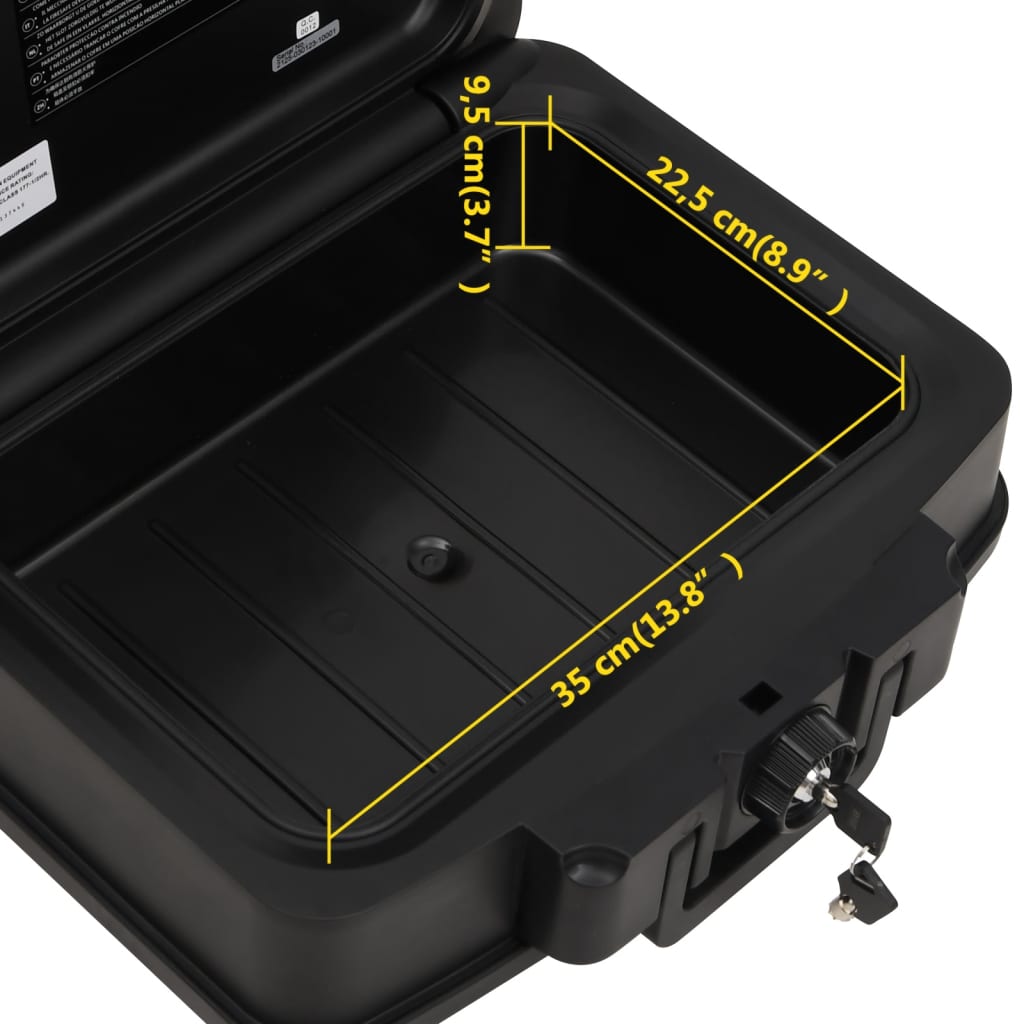 vidaXL Safe Box Black 38x32.5x16.5 cm