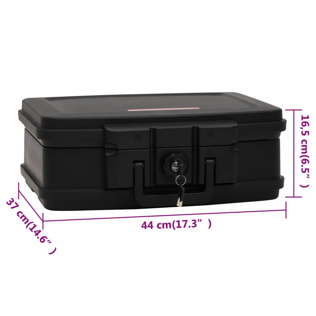 vidaXL Safe Box Black 38x32.5x16.5 cm