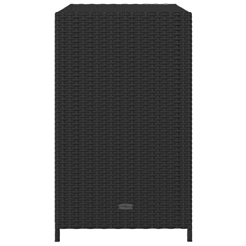 vidaXL Garden Storage Cabinet Black 83x45x76 cm Poly Rattan