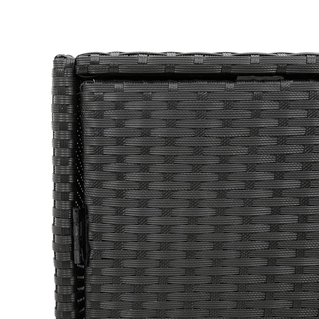 vidaXL Garden Storage Cabinet Black 83x45x76 cm Poly Rattan