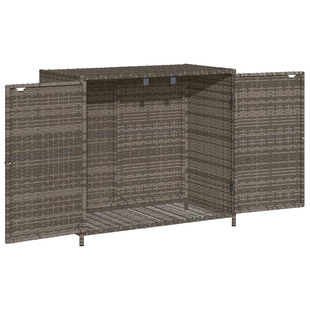 vidaXL Garden Storage Cabinet Black 83x45x76 cm Poly Rattan