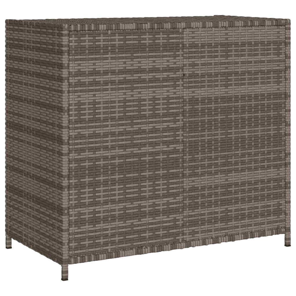 vidaXL Garden Storage Cabinet Black 83x45x76 cm Poly Rattan