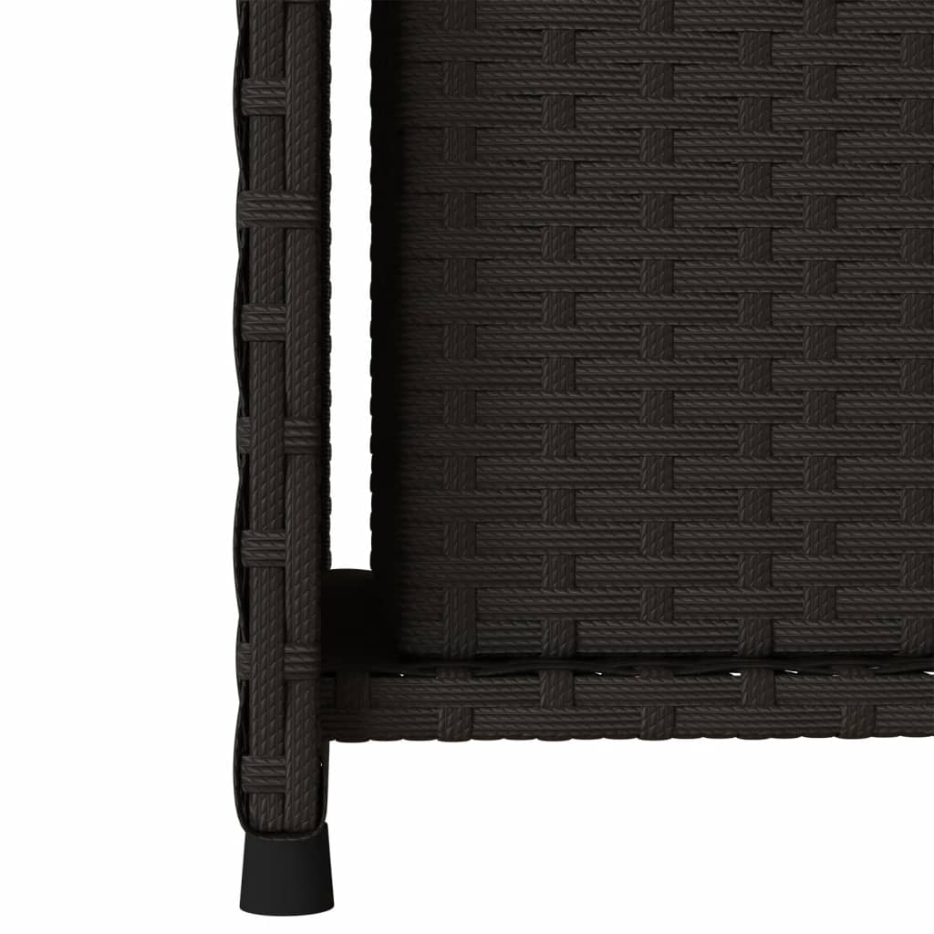 vidaXL Garden Storage Cabinet Black 50x55x115 cm Poly Rattan