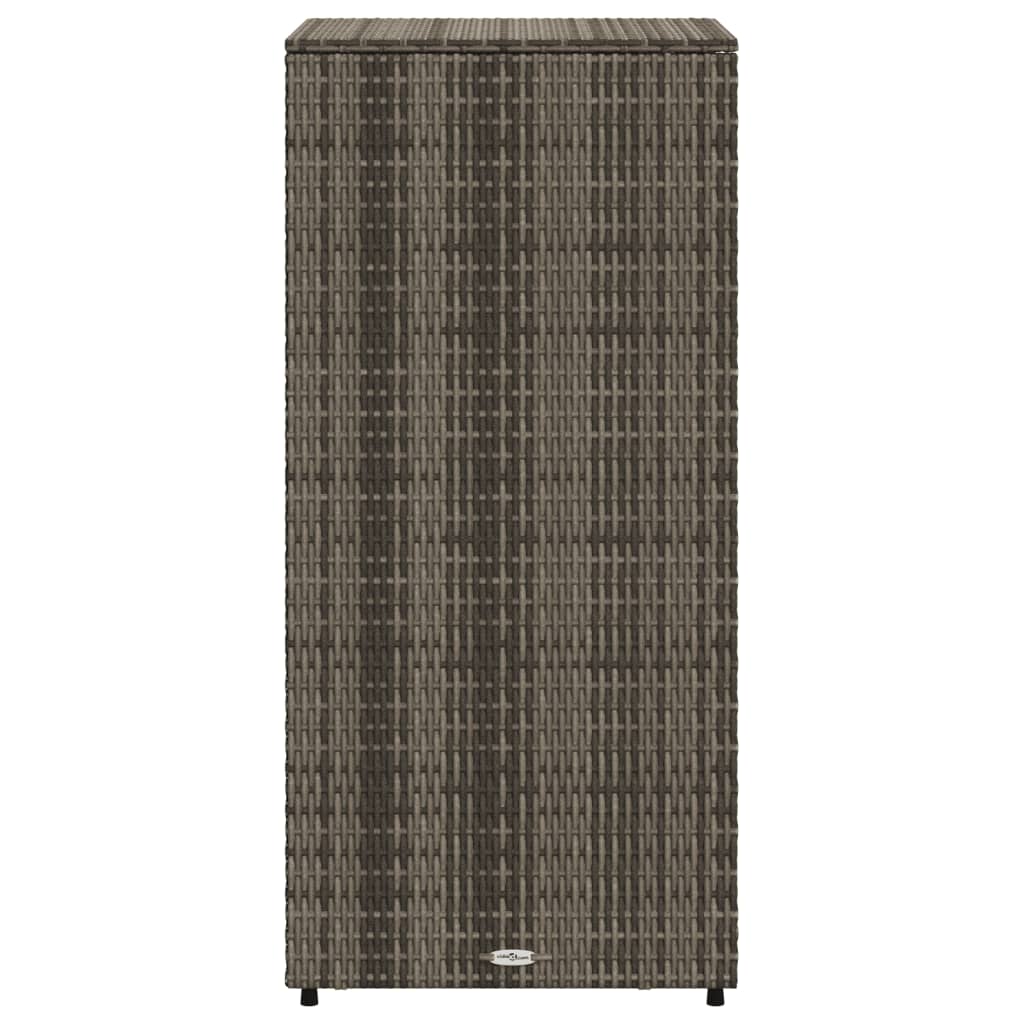 vidaXL Garden Storage Cabinet Black 50x55x115 cm Poly Rattan