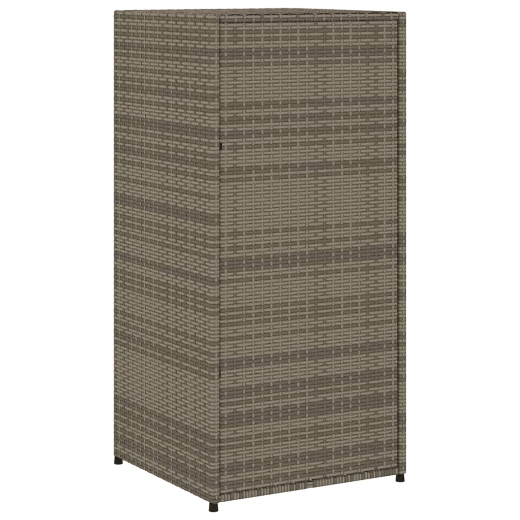 vidaXL Garden Storage Cabinet Black 55x55x111 cm Poly Rattan