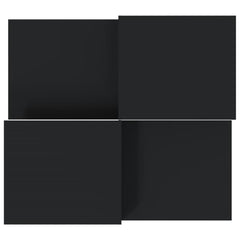 vidaXL Coffee Tables 2 pcs Black Engineered Wood